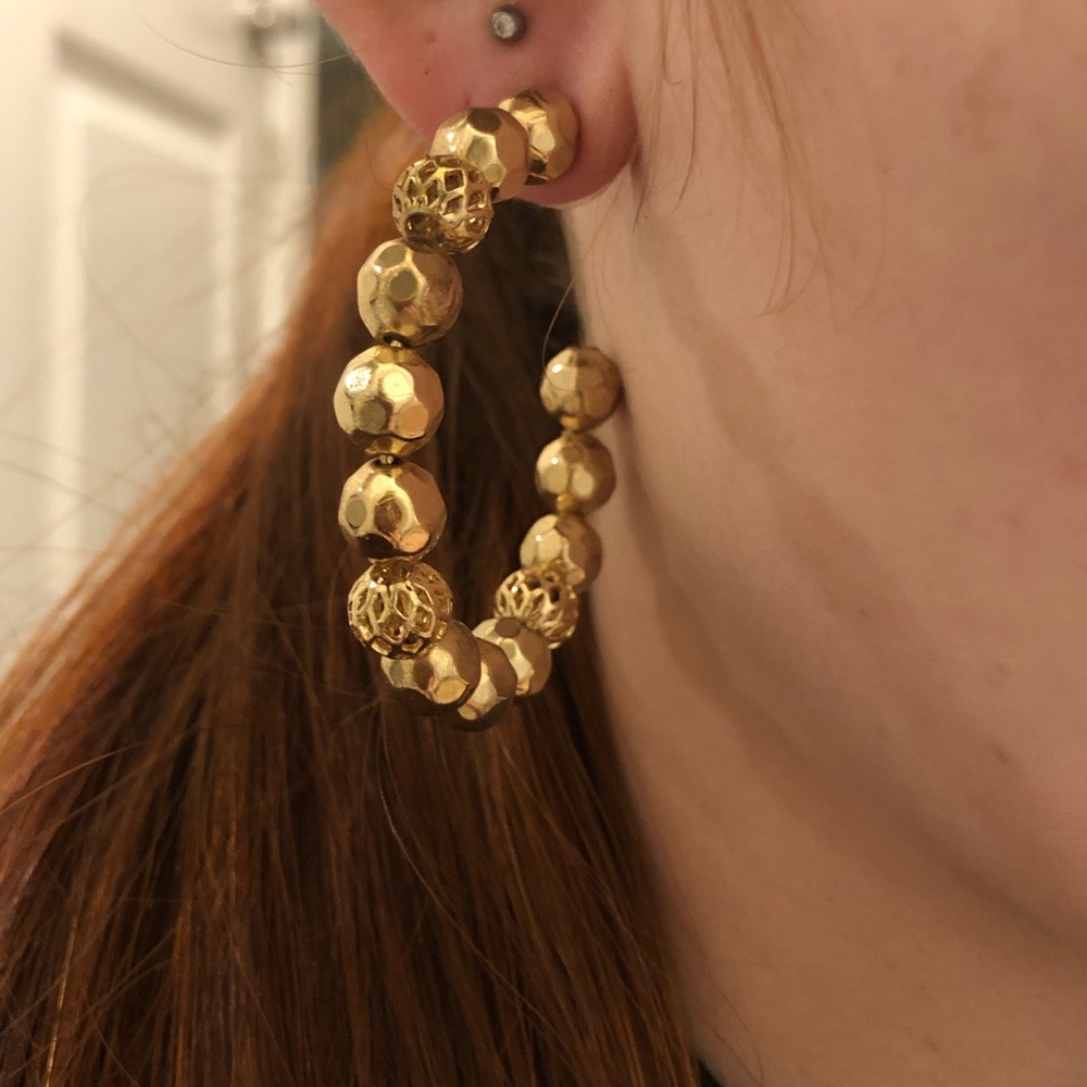 Gold Circle Hoop Earrings